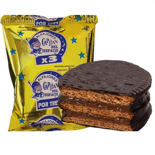 Alfajor Triple Capitan Del Espacio Chocolate x80g