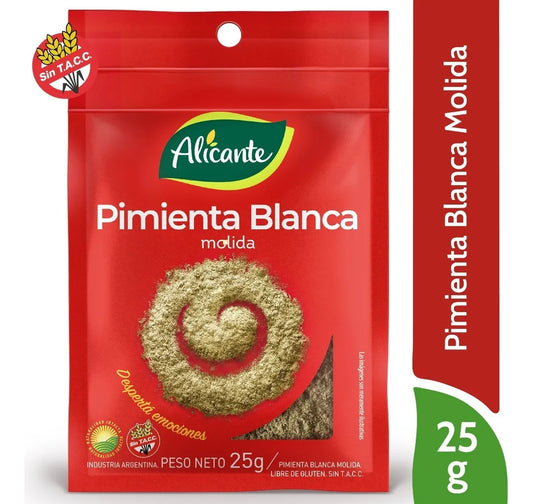 Alicante Pimienta Blanca Molida X 25 Gr