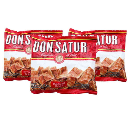 Bizcochos dulces Don Satur clasicas de  200g ( pack de  3 )