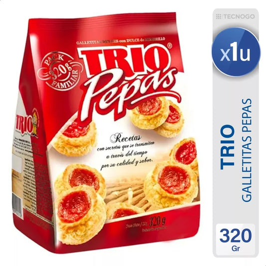 Galletitas Trio Pepas Con Dulce De Membrillo