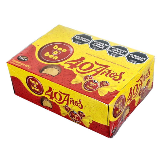 Bon o Bon Bocado de chocolate tradicional relleno de mantequilla de maní  box x30 u