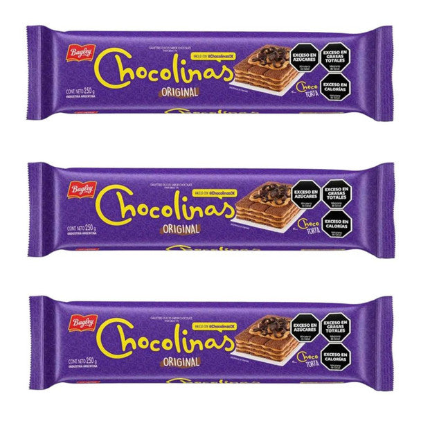 Galletitas Chocolinas tradicional x 250g ( pack de 3 )12.45