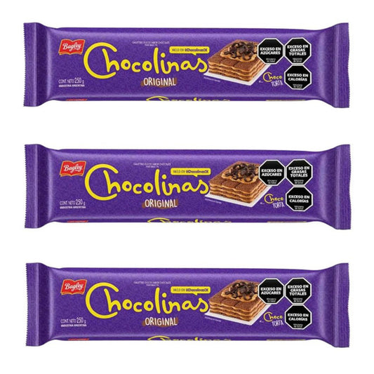 Galletitas Chocolinas tradicional x 250g ( pack de 3 )12.45
