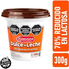 Dulce de leche La serenísima reducido en lactosa en pote 300 g.