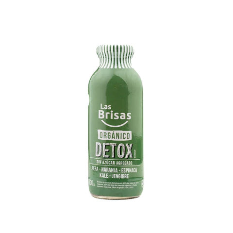 Jugo Detox Organico Naranja, Pera, Kale, Jengibre y Espinaca x 330ml - LAS BRISAS