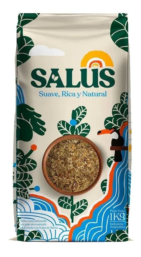 Yerba Mate Suave, Rica Y Natural Salus X 1kg